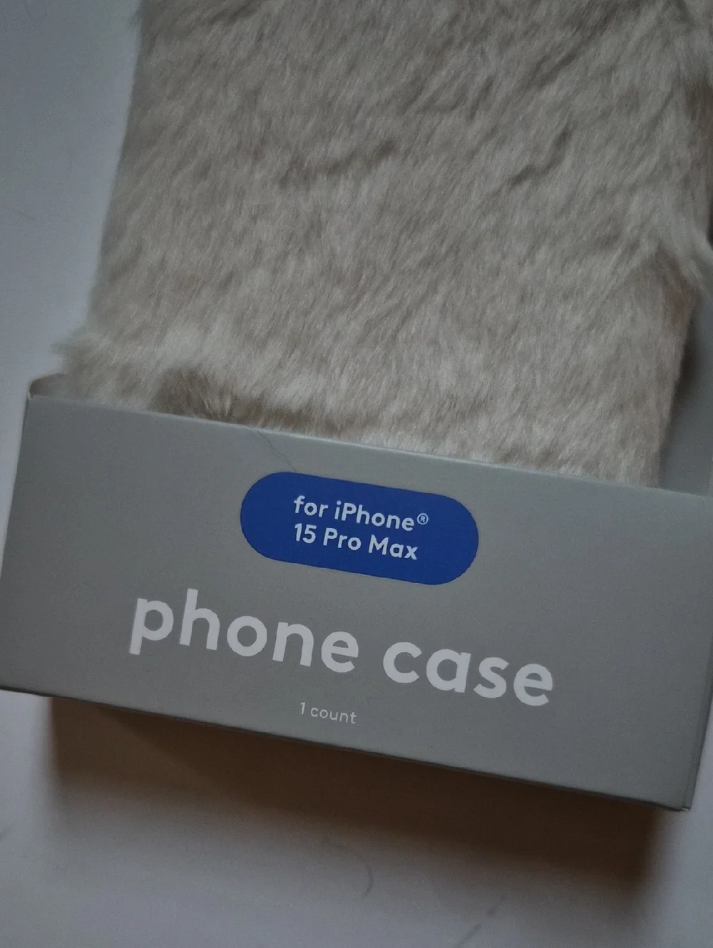Heyday Cream Faux Fur iPhone 15 Pro Max Phone Case